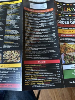 Menu photo 7 Picasso Pizza & Pasta Morgantown, WV