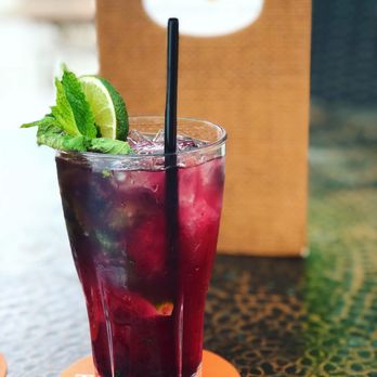 Tavola Restaurant + Bar - Blueberry Mojito: Cruzan Rum, blueberry purée, mint, lime, and club soda ($9.50) - Bars Near Me - Springfield, Pennsylvania Tavola Restaurant + Bar - Blueberry Mojito: Cruzan Rum, blueberry purée, mint, lime, and club soda ($9.50) - Bars Near Me - Springfield, Pennsylvania