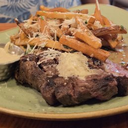 Steak Frites was very tender with truffle fries