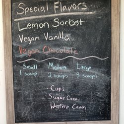 Frog Town Ice Cream - Special menu