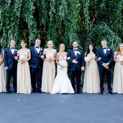 Tailorland - Entire bridal party in gowns tailored by us and tuxedos rented through us!