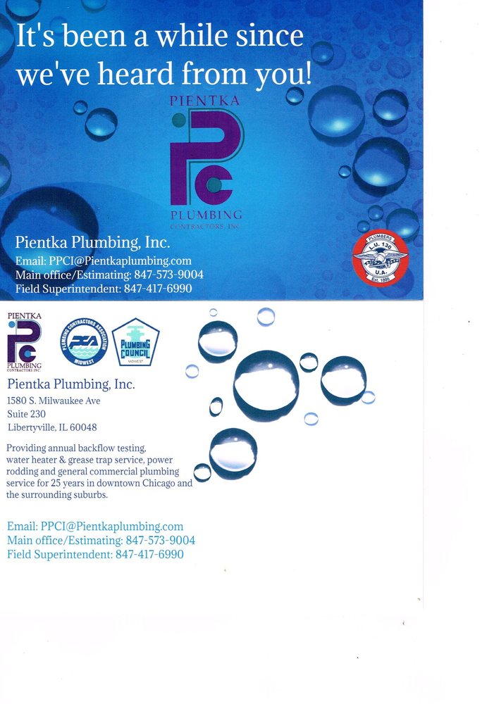 Slide of Pientka Plumbing, Inc.