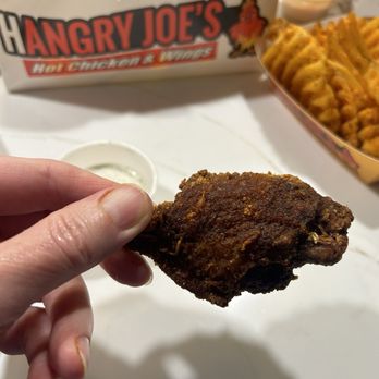 Hangry Joe's Murfreesboro Hot Chicken & Wings - One of 24 wings like this. So sad, I wanted them to be good. - Chicken Wings Near Me - Murfreesboro, Tennessee Hangry Joe's Murfreesboro Hot Chicken & Wings - One of 24 wings like this. So sad, I wanted them to be good. - Chicken Wings Near Me - Murfreesboro, Tennessee