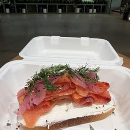 Salmon Lox Toast (comes with capers, but I asked for it without)