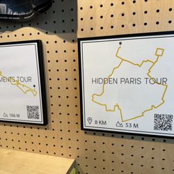 Bike About Tours - Meet up in the peloton cafe. Maps of the two tour options.