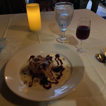 Chef's Table At the Edgewater - White Chocolate & Berry Bread Pudding & port wine pairing - New American Near Me - Winter Garden, Florida