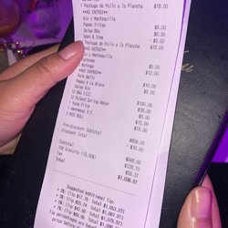 Mama's Restaurant & Lounge - The bill