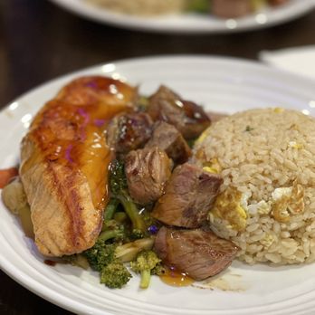 Sumo Grill - Hibachi Steak & Salmon Combo Plate - Teppanyaki Near Me - Martinez, California Sumo Grill - Hibachi Steak & Salmon Combo Plate - Teppanyaki Near Me - Martinez, California