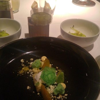 Aan De Poel - Chef's Dinner Menu Dessert of white chocolate, Reine Claude, pistache and lemon - Modern European Near Me - Amstelveen, New Hampshire Aan De Poel - Chef's Dinner Menu Dessert of white chocolate, Reine Claude, pistache and lemon - Modern European Near Me - Amstelveen, New Hampshire