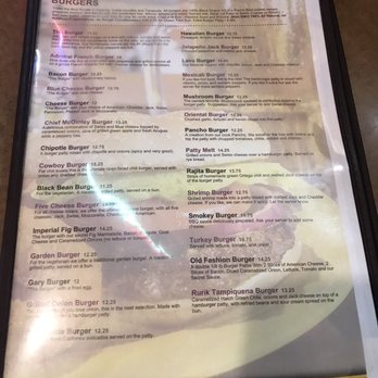 Burgers & Beer - Menu as of 2/15/19 - Mexican Near Me - El Centro, California Burgers & Beer - Menu as of 2/15/19 - Mexican Near Me - El Centro, California