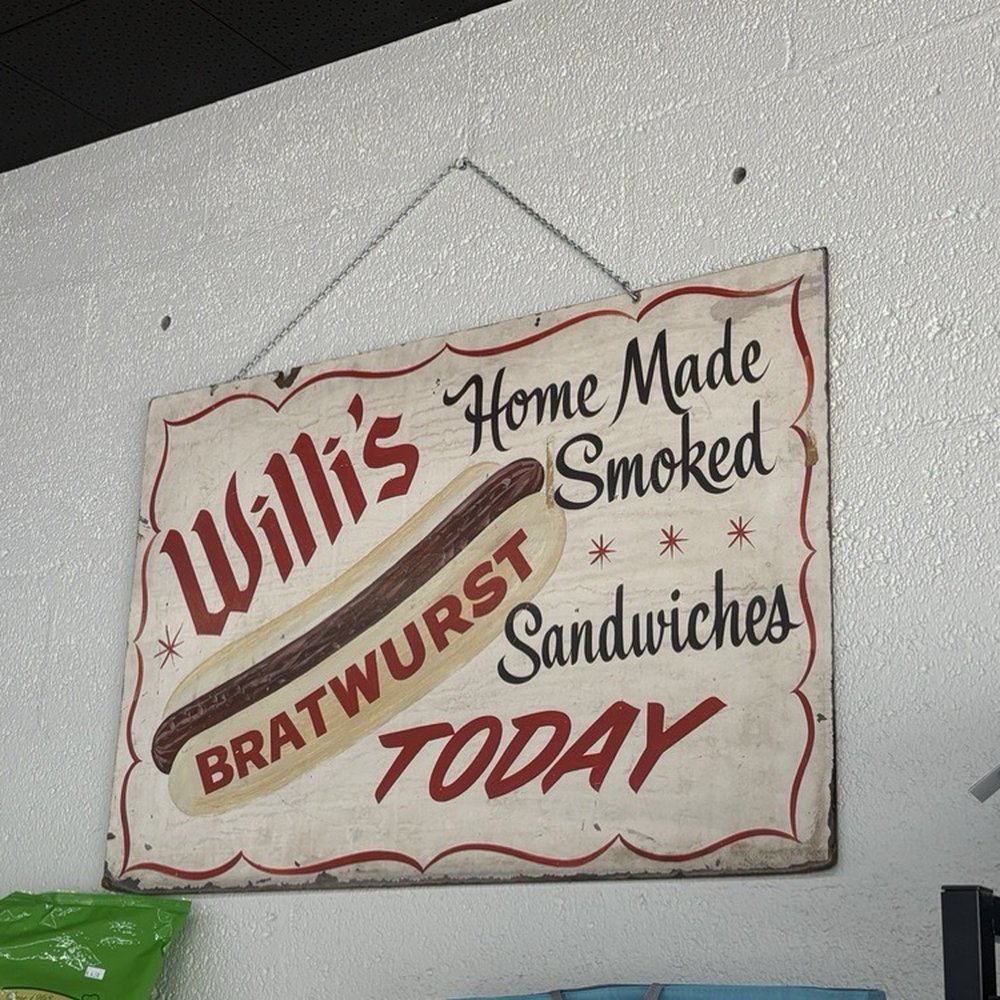 Willi's Sausage - In house sign showcasing Home Made Bratwurst - Meat Shops Near Me - Frankenmuth, Michigan Willi's Sausage - In house sign showcasing Home Made Bratwurst - Meat Shops Near Me - Frankenmuth, Michigan