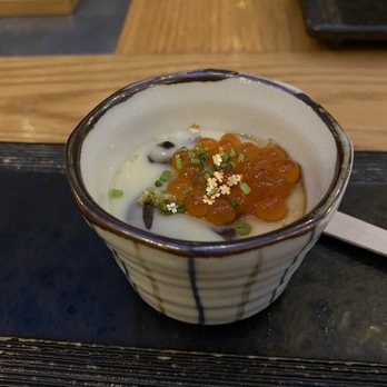 Sushi Lab Rooftop - Egg custard with ikura - Japanese Near Me - New York, New York Sushi Lab Rooftop - Egg custard with ikura - Japanese Near Me - New York, New York