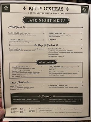 Menu photo 6 Kitty O'Sheas Chicago, IL