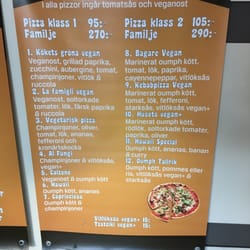 La Famiglia - Veganmenyn