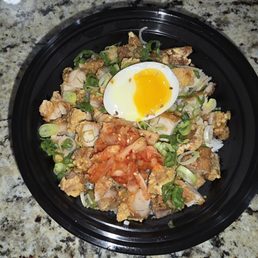 Fried Chicken Kimchi Bowl