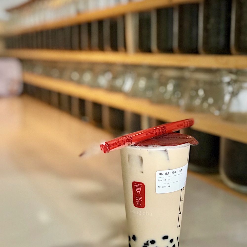 Gong Cha - Look, we can sit at the tea counter. The tea display is pretty cool actually. - Bubble Tea Near Me - Austin, Texas Gong Cha - Look, we can sit at the tea counter. The tea display is pretty cool actually. - Bubble Tea Near Me - Austin, Texas