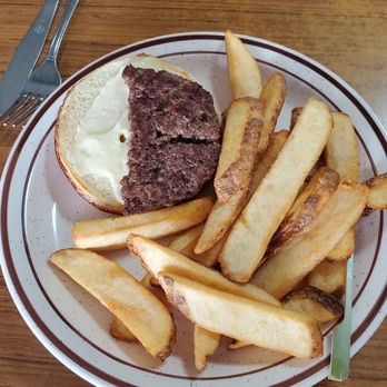 Tim's Kitchen - The hamburger from the Senior menu - American Near Me - Enumclaw, Washington