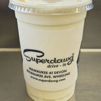 Superdawg Drive-In - Mellow Vanilla Supershake (regular) - Hot Dogs Near Me - Chicago, Illinois Superdawg Drive-In - Mellow Vanilla Supershake (regular) - Hot Dogs Near Me - Chicago, Illinois