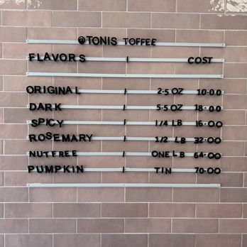 Toni’s Toffee - Pricing - Candy Stores Near Me - Lakeway, Texas Toni’s Toffee - Pricing - Candy Stores Near Me - Lakeway, Texas