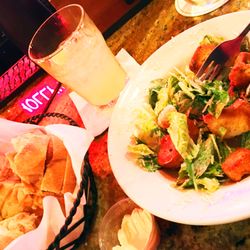Molly's Restaurant & Bar - Salad, bread and $3 margarita