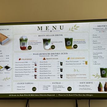 Warabmochi Kamakura - Menu - Coffee & Tea Near Me - New York, New York Warabmochi Kamakura - Menu - Coffee & Tea Near Me - New York, New York