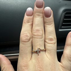 Beautiful dainty cross ring! Dustin went to get it from the back to show me! It was not even on the floor!