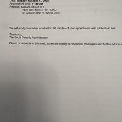 Social Security - Proof of appointment and address.