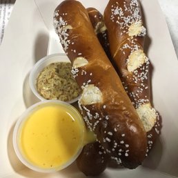 Pretty big pretzels and dipping sauces. $6 Pretty big pretzels and dipping sauces. $6
