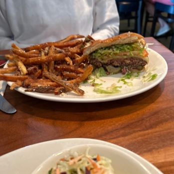 Burtons Grill & Bar - Cheeseburger and truffle fries - New American Near Me - Hingham, Massachusetts
