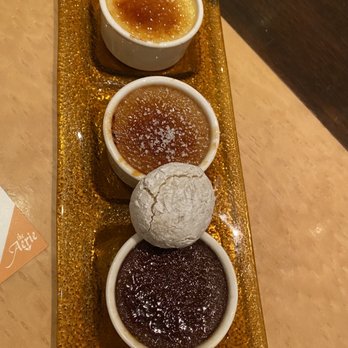 The Aerie - Creme brûlée trio - New American Near Me - Snowbird, Utah The Aerie - Creme brûlée trio - New American Near Me - Snowbird, Utah