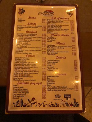 Menu photo 3 El Mediterraneo Zihuatanejo, GRO Menu photo 3 El Mediterraneo Zihuatanejo, GRO