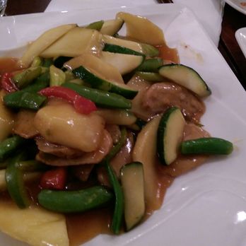 Vegan Ginger Root - Mango soy protein cooked with fresh mango, delicious food, but miso soup a little bit salty. - Vegan Near Me - New York, New York