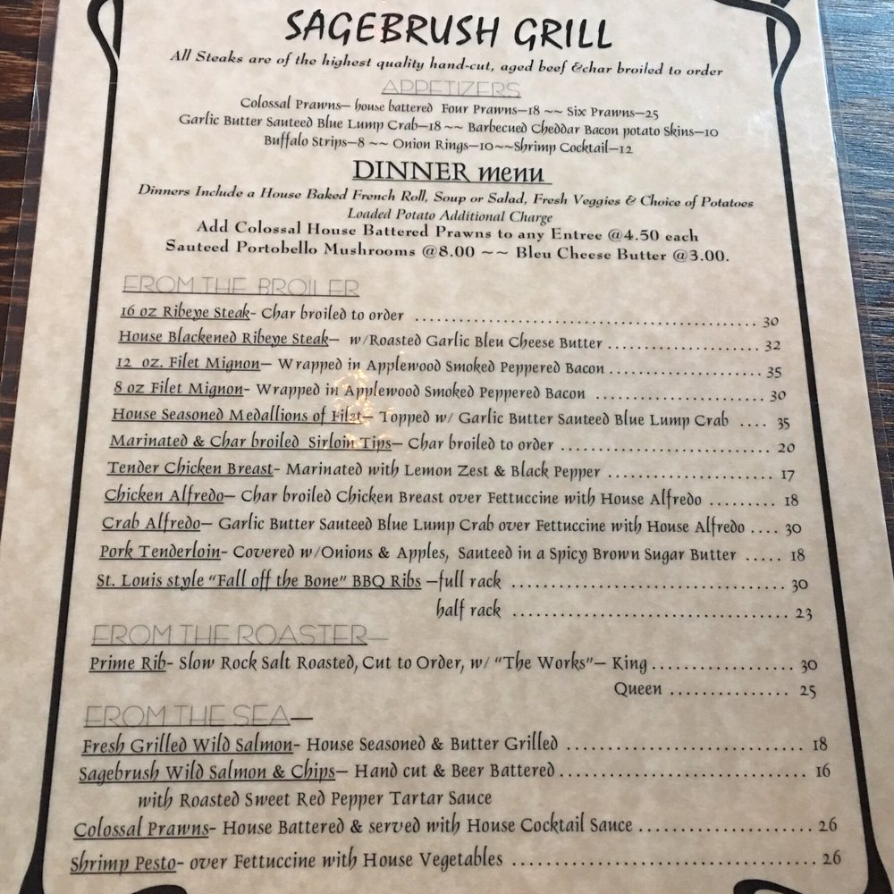 Sagebrush Grill - Seafood Near Me - Richfield, Utah Sagebrush Grill - Seafood Near Me - Richfield, Utah