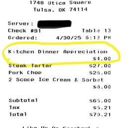 Hidden surcharge on bill Hidden surcharge on bill