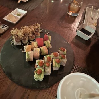 O-Ku - A5 Wagyu, Dinner Over the Rainbow Roll Spicy Yellow TaIl Crunch - Japanese Near Me - Atlanta, Georgia O-Ku - A5 Wagyu, Dinner Over the Rainbow Roll Spicy Yellow TaIl Crunch - Japanese Near Me - Atlanta, Georgia
