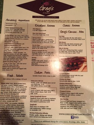 Menu photo 4 Gregs Restaurant Metamora, MI Menu photo 4 Gregs Restaurant Metamora, MI