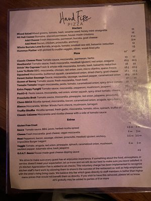 Menu photo 8 Hand Fire Pizza Jackson, WY Menu photo 8 Hand Fire Pizza Jackson, WY