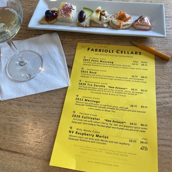 Fabbioli Cellars - Guided tasting menu - wines and little pairings - Wineries Near Me - Leesburg, Virginia Fabbioli Cellars - Guided tasting menu - wines and little pairings - Wineries Near Me - Leesburg, Virginia