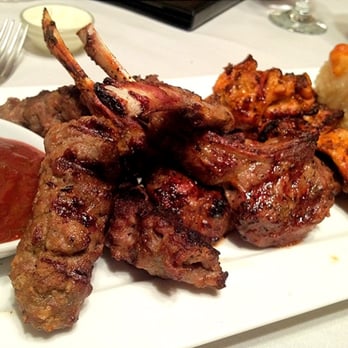 Red Tavern - Close-up of Tavern Meat Platter: Lamb Chops, Chicken & Lamb Lula - Russian Near Me - San Francisco, California Red Tavern - Close-up of Tavern Meat Platter: Lamb Chops, Chicken & Lamb Lula - Russian Near Me - San Francisco, California