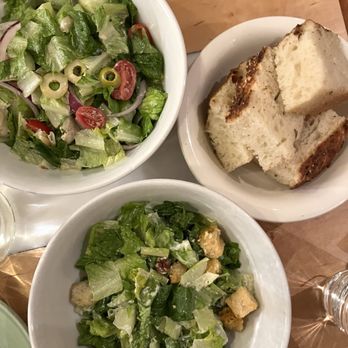 Aunt Jake's - salads and complimentary bread - Italian Near Me - New York, New York