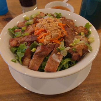 Merci Beaucoup Cafe - Lemongrass chicken bun - $16 - Vietnamese Near Me - Vancouver, British Columbia