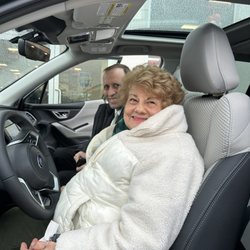 Empire Subaru of Huntington - Mom enjoying her new Subaru with her favorite salesman Vinny Russo.