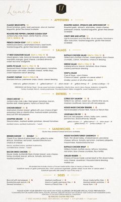 Menu photo 5 17 West New Bremen, OH