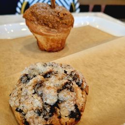 Chocolate Chip Scone and Biscoff Creme fill ed muffin Chocolate Chip Scone and Biscoff Creme fill ed muffin