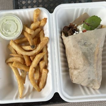 Demo's Grille - Lamb/beef gyro with French fries and tzatziki sauce - Food Trucks Near Me - Hilliard, Ohio