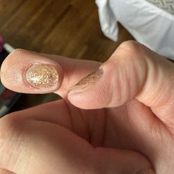 Galaxy Nail Bar - Nail raising up after 2 days.