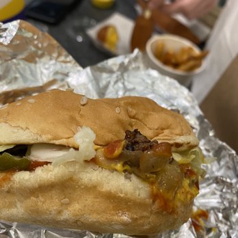 Five Guys - Little Cheeseburger and Little Cajun Fries - Fast Food Near Me - Glendale, California