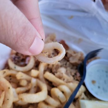 Splash Cafe - Tiny super small and thin calamari. Omgg I was so pissed! - American Near Me - Pismo Beach, California Splash Cafe - Tiny super small and thin calamari. Omgg I was so pissed! - American Near Me - Pismo Beach, California