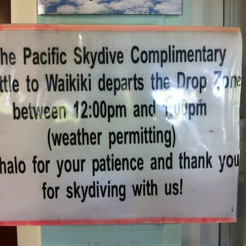 Pacific Skydiving Honolulu - Complimentary shuttle - Skydiving Near Me - Waialua, Hawaii