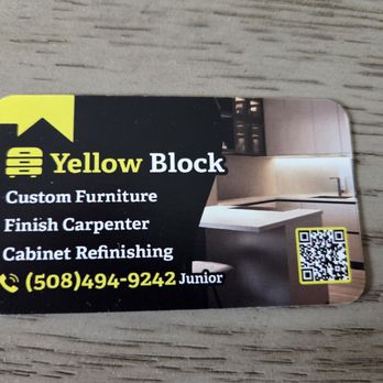 Yellow Block Cabinets - Business card - Carpenters Near Me - Medway, Massachusetts Yellow Block Cabinets - Business card - Carpenters Near Me - Medway, Massachusetts